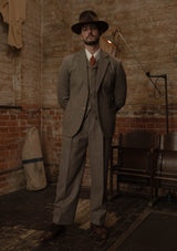 Rivera Pleated Pocket Jacket - Oatstone Herringbone