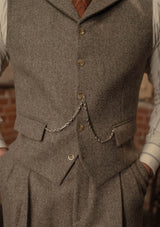 Rivera Waistcoat - Oatstone Herringbone