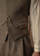 Rivera Waistcoat - Oatstone Herringbone