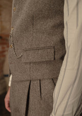Rivera Waistcoat - Oatstone Herringbone