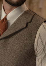 Rivera Waistcoat - Oatstone Herringbone
