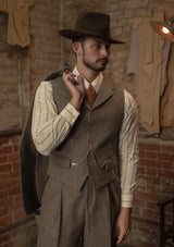 Rivera Waistcoat - Oatstone Herringbone
