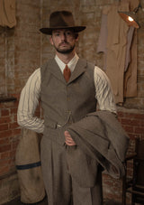 Rivera Waistcoat - Oatstone Herringbone