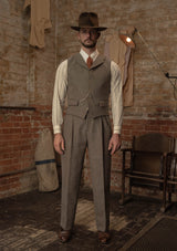 Rivera Waistcoat - Oatstone Herringbone