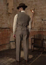 Rivera Waistcoat - Oatstone Herringbone