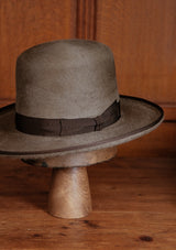 Lawson Open Crown Fedora - Sepia & Dark Brown