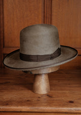 Lawson Open Crown Fedora - Sepia & Dark Brown