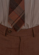 Vintage Club Collar Cotton Shirt - Clay Stripe