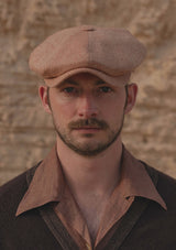 Fulton Baker Boy - (Mid-Width) Rose Sand Herringbone Pure Silk