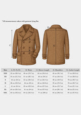 Storm-Collar Pure Wool Pea Coat - Ashmore Flint