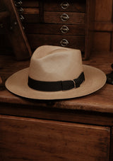 Gaudi Fedora Genuine Panama Hat - Mocha