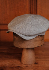 Gower Baker Boy - (Mid-Width) Denim Stripe Linen