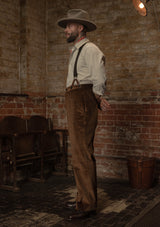 Corduroy Fishtail Trousers - Sunlit Amber