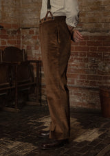 Corduroy Fishtail Trousers - Sunlit Amber