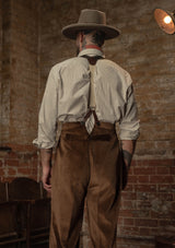 Corduroy Fishtail Trousers - Sunlit Amber