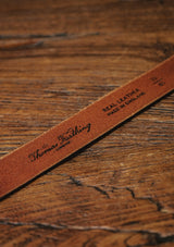 Saddle Leather Thin Belt - Tan