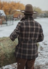 Pure Wool Pea Coat - Tideworn Check