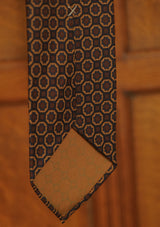 Navy & Gold Geometric - Silk Tie