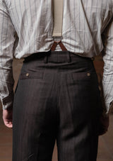 Brockman Clark Trouser - Tobacco Herringbone