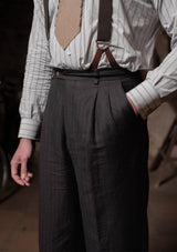 Brockman Clark Trouser - Tobacco Herringbone