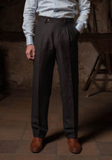 Brockman Classic Trouser - Tobacco Herringbone