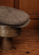 Stanton Baker Boy - (Wide-Width) Tobacco Herringbone Donegal Tweed