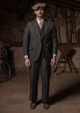 Brockman Clark Trouser - Tobacco Herringbone