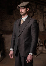 Brockman Classic Trouser - Tobacco Herringbone