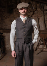 Brockman Waistcoat - Tobacco Herringbone
