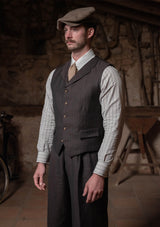 Brockman Waistcoat - Tobacco Herringbone