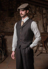 Brockman Waistcoat - Tobacco Herringbone