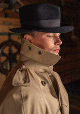 Marlow Fedora - Open Crown - Navy