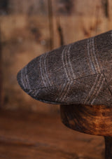 Walter Flat Cap - Brown Loden Windowpane