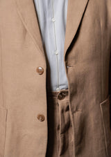 Melbrook Pure Linen Jacket - Mushroom
