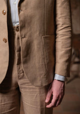 Melbrook Pure Linen Jacket - Mushroom