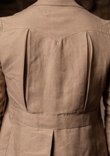 Melbrook Pure Linen Jacket - Mushroom