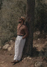 Clark Pure Linen Trousers - White