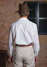Long Sleeve Cotton Board Shirt - White
