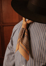 'Canyon Gold' 100% Cotton Selvedge Bandana - #8
