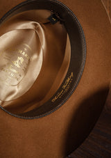 Barbosa Flat Brim Fedora - Driftwood