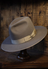 Barstow Flat Brim Fedora - Light Grey