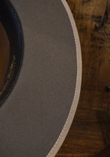 Barstow Flat Brim Fedora - Light Grey