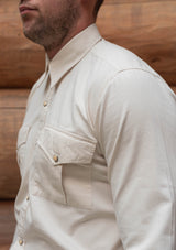 Denim Western Shirt - Cream