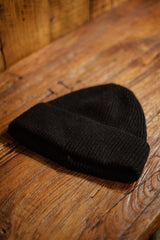 Lambswool Beanie Hat - Black