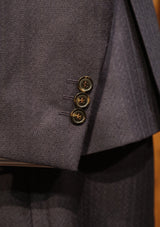 Brockman Jacket - Navy Diamond Weave Wool