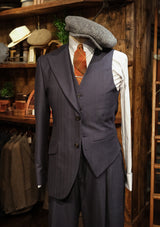Brockman Jacket - Navy Diamond Weave Wool