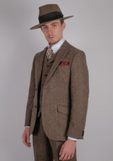 Edison Harris Tweed Jacket - Brown Check