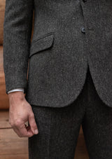 Edison Harris Tweed Jacket - Charcoal Herringbone