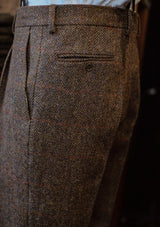 Edison Harris Tweed Trousers - Brown Check