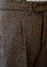 Edison Harris Tweed Trousers - Brown Check